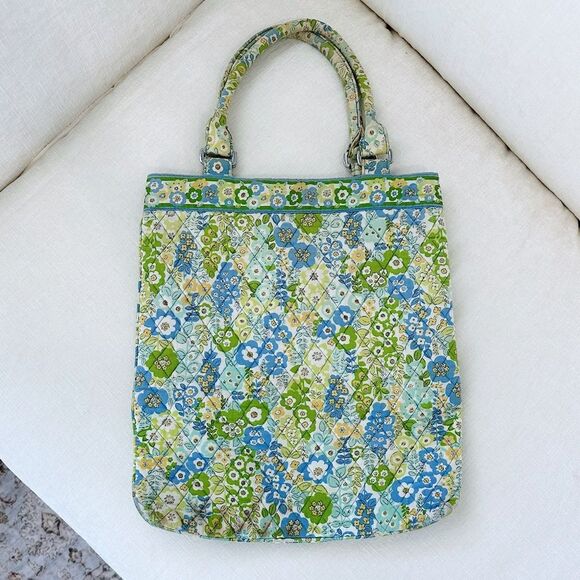 Vera Bradley Handbags - Vera Bradley Blue and Green Floral Tote